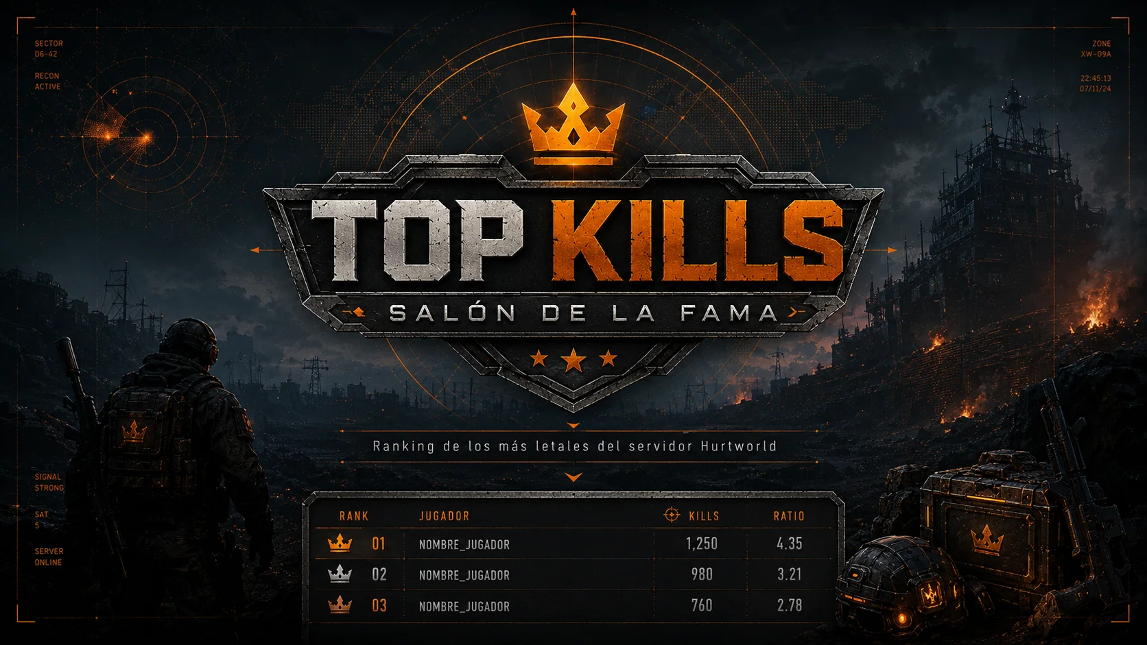 Top Kills HURTLATAN salón de la fama